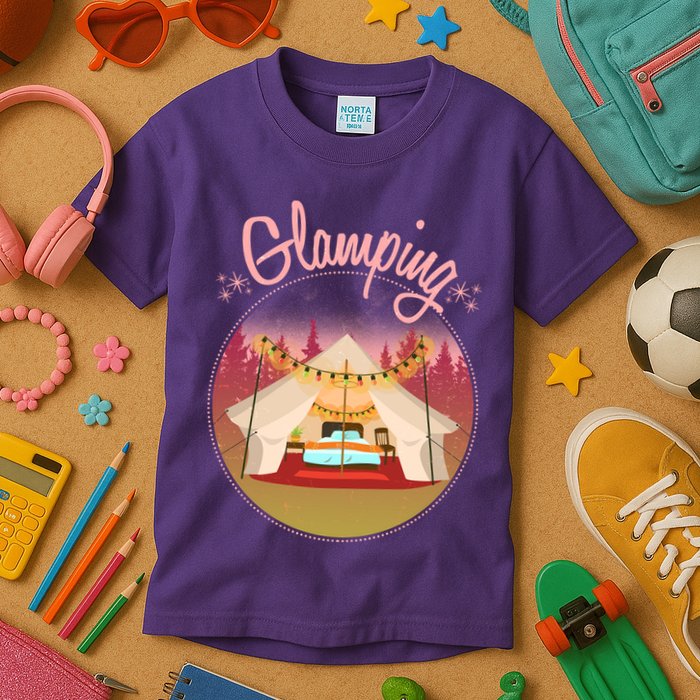 Glamping Fancy Camping  Kids T-Shirt