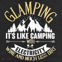 Glamping It's Like Camping with Electricity 11oz C Handle Ceramic Mug