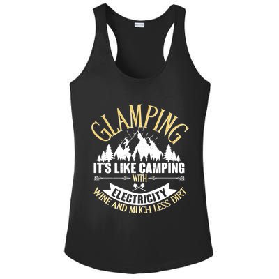 Glamping It's Like Camping with Electricity Ladies PosiCharge Competitor Racerback Tank