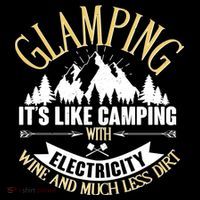 Glamping It's Like Camping with Electricity Youth Performance Sprint T-Shirt