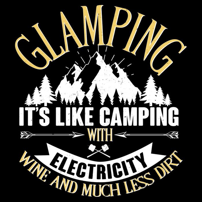 Glamping It's Like Camping with Electricity Women's Crop Top Tee