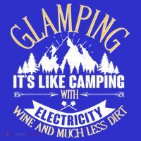 Glamping It's Like Camping with Electricity Stripe Pom Pom Beanie
