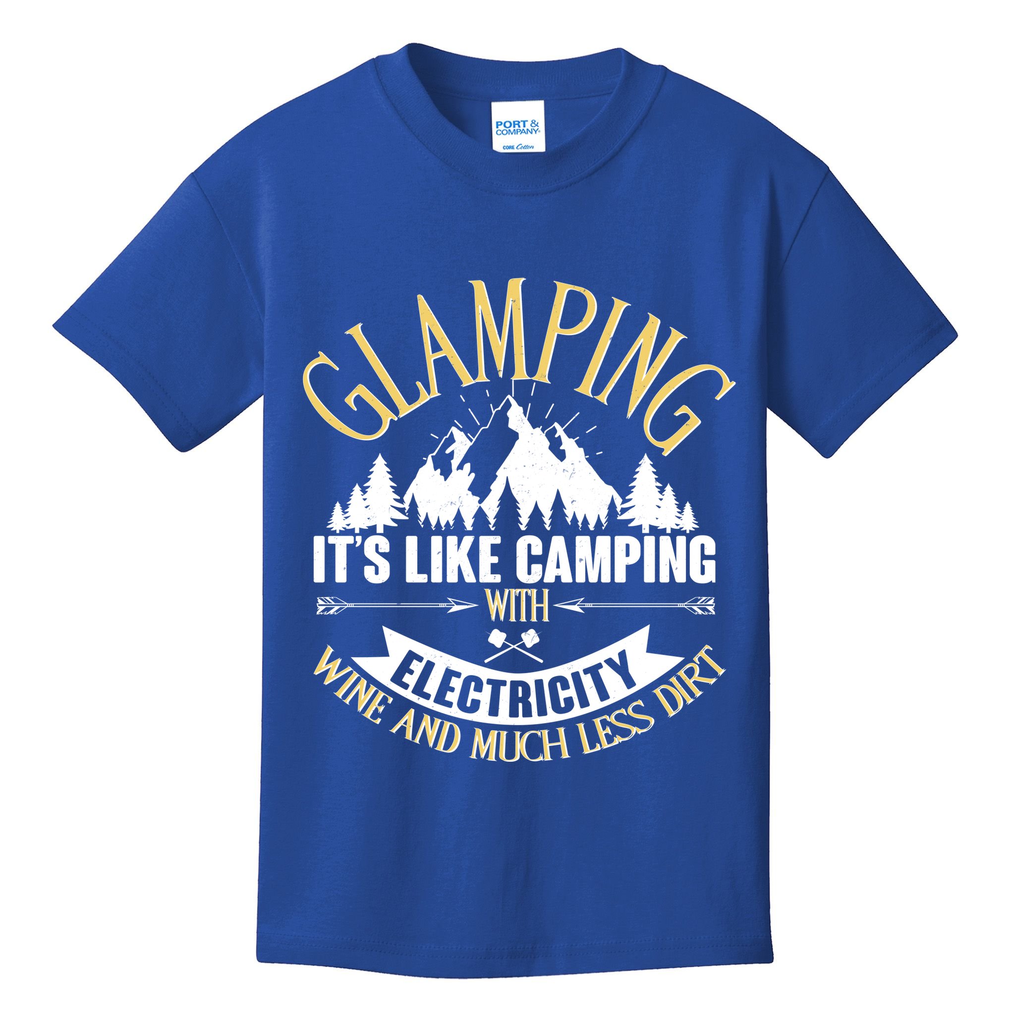 Glamping It's Like Camping with Electricity Kids T-Shirt
