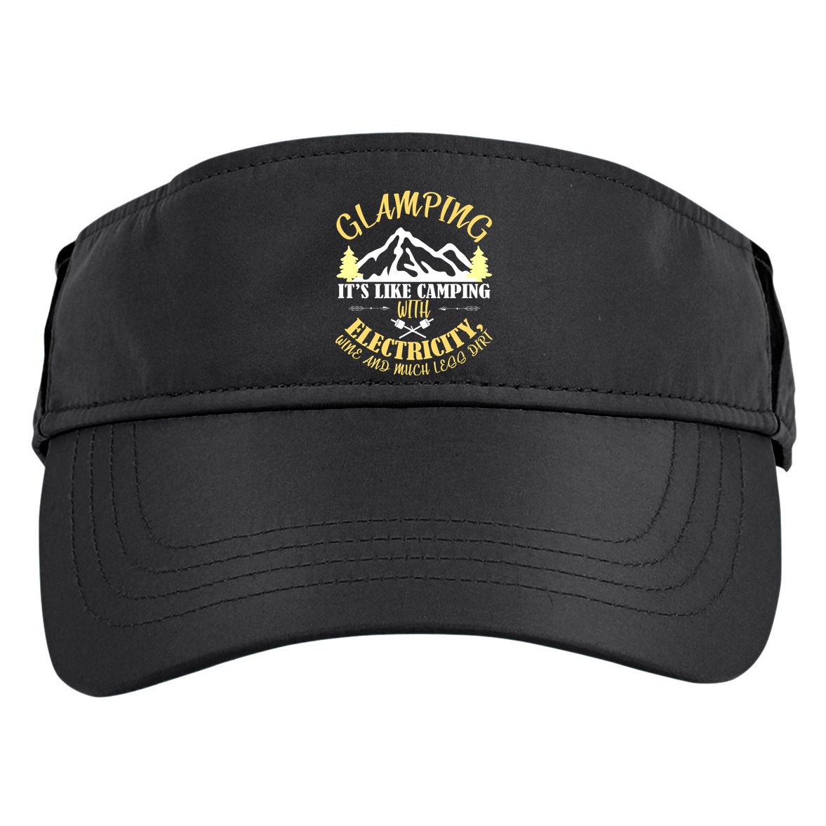Glamping Like Camping With Electricity Wine Less Dirt Adult Drive Performance Visor