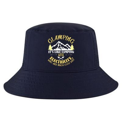 Glamping Like Camping With Electricity Wine Less Dirt Cool Comfort Performance Bucket Hat