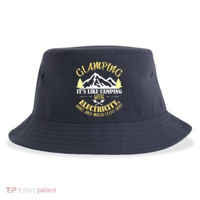 Glamping Like Camping With Electricity Wine Less Dirt Sustainable Bucket Hat