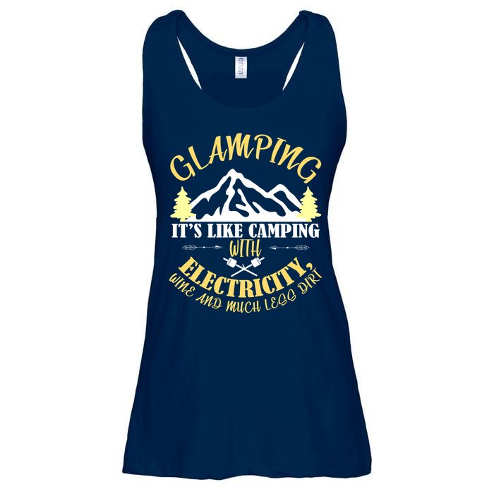 Glamping Like Camping With Electricity Wine Less Dirt Ladies Essential Flowy Tank