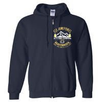 Glamping Like Camping With Electricity Wine Less Dirt Full Zip Hoodie