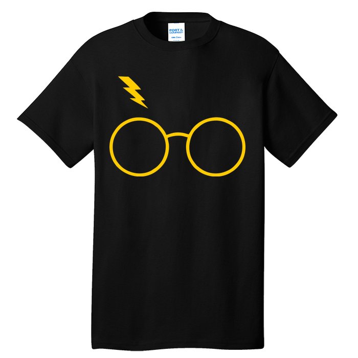 Glasses and Lightening Scar Wizard Logo Tall T-Shirt