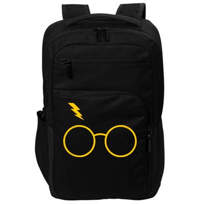 Glasses and Lightening Scar Wizard Logo Impact Tech Backpack