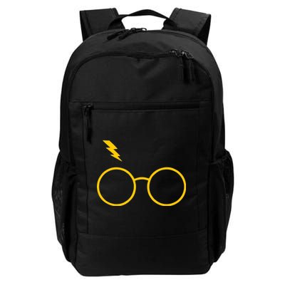 Glasses and Lightening Scar Wizard Logo Daily Commute Backpack