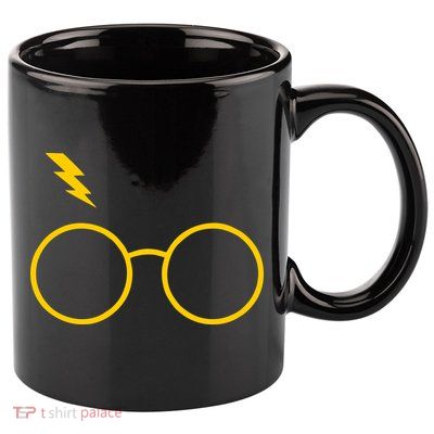 Glasses and Lightening Scar Wizard Logo 11oz C Handle Ceramic Mug