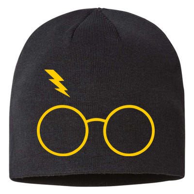 Glasses and Lightening Scar Wizard Logo Sustainable Beanie