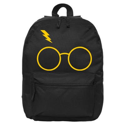 Glasses and Lightening Scar Wizard Logo 16 in Basic Backpack