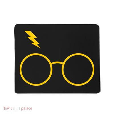 Glasses and Lightening Scar Wizard Logo Mousepad