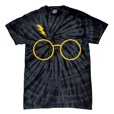 Glasses and Lightening Scar Wizard Logo Tie-Dye T-Shirt