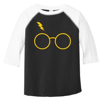 Glasses and Lightening Scar Wizard Logo Toddler Fine Jersey T-Shirt