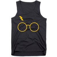 Glasses and Lightening Scar Wizard Logo Tank Top