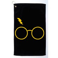 Glasses and Lightening Scar Wizard Logo Golf Towel