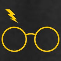 Glasses and Lightening Scar Wizard Logo Golf Towel