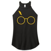 Glasses and Lightening Scar Wizard Logo Women's Perfect Tri Rocker Tank