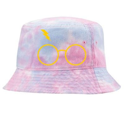 Glasses and Lightening Scar Wizard Logo Tie-Dyed Bucket Hat