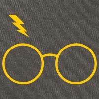 Glasses and Lightening Scar Wizard Logo Cotton Canvas Backpack