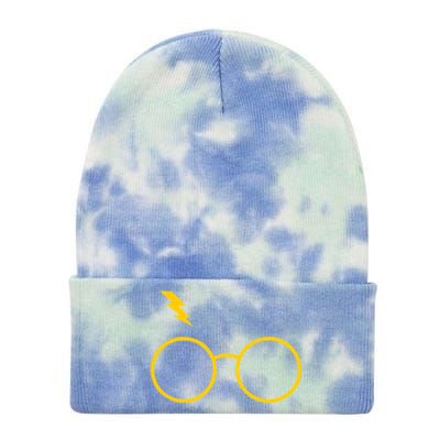 Glasses and Lightening Scar Wizard Logo Tie Dye 12in Knit Beanie