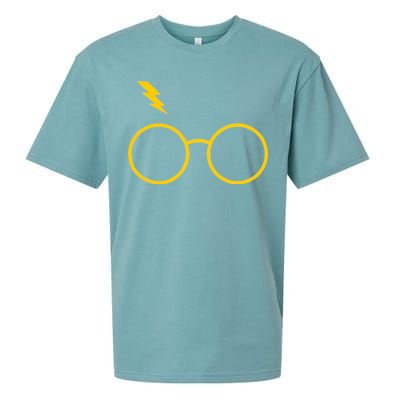 Glasses and Lightening Scar Wizard Logo Sueded Cloud Jersey T-Shirt