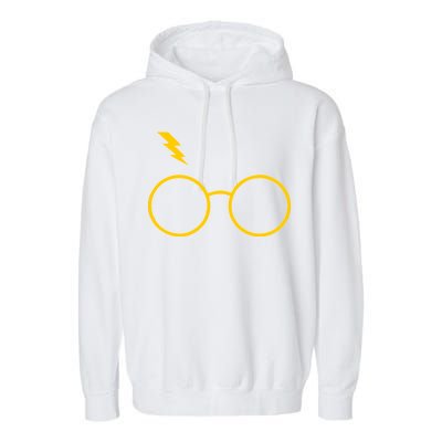 Glasses and Lightening Scar Wizard Logo Garment-Dyed Fleece Hoodie