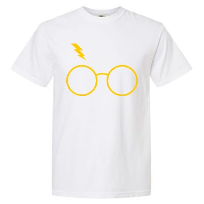 Glasses and Lightening Scar Wizard Logo Garment-Dyed Heavyweight T-Shirt