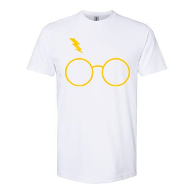 Glasses and Lightening Scar Wizard Logo Softstyle CVC T-Shirt