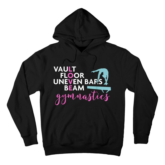 Girls Love Beam Gymnastics Hoodie