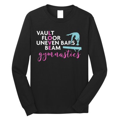 Girls Love Beam Gymnastics Long Sleeve Shirt