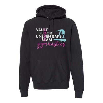 Girls Love Beam Gymnastics Premium Hoodie