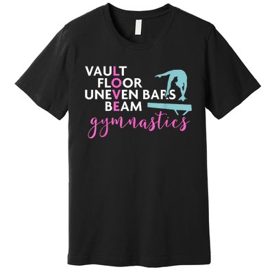 Girls Love Beam Gymnastics Premium T-Shirt