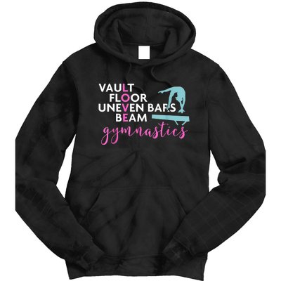 Girls Love Beam Gymnastics Tie Dye Hoodie