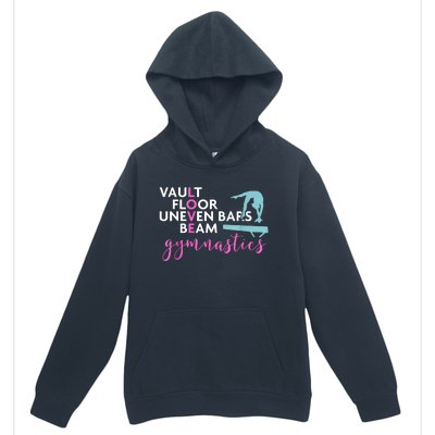 Girls Love Beam Gymnastics Urban Pullover Hoodie