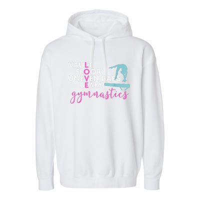 Girls Love Beam Gymnastics Garment-Dyed Fleece Hoodie