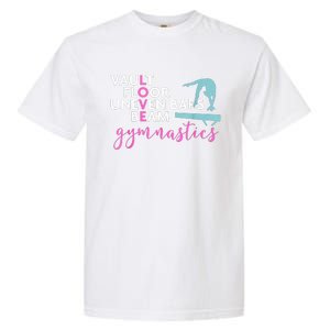 Girls Love Beam Gymnastics Garment-Dyed Heavyweight T-Shirt