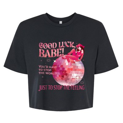 Good Luck Babe Cowgirl Western Vintage Pony Club Bella+Canvas Jersey Crop Tee