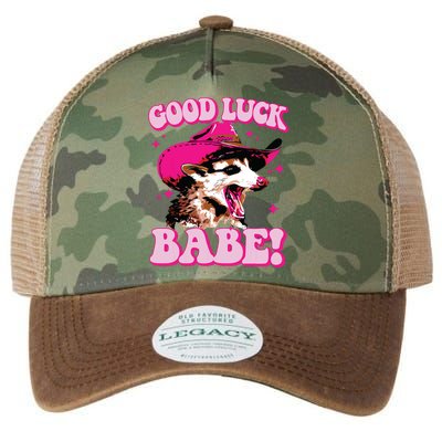 Good Luck Babe Pink Pony Club Cowgirls Western Opossum Legacy Tie Dye Trucker Hat