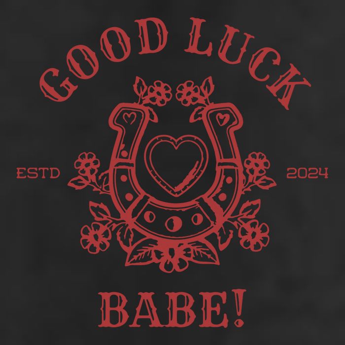 Good Luck Babe 7 Panel Mesh Trucker Snapback Hat