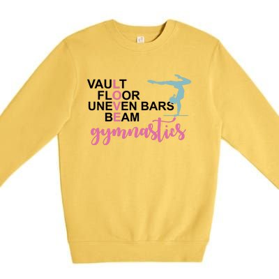 Gymnastics Love Beam Gymnastics Premium Crewneck Sweatshirt