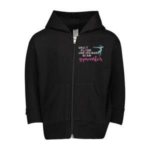 Gymnastics Love Beam Gymnastics Toddler Zip Fleece Hoodie