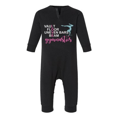 Gymnastics Love Beam Gymnastics Infant Fleece One Piece