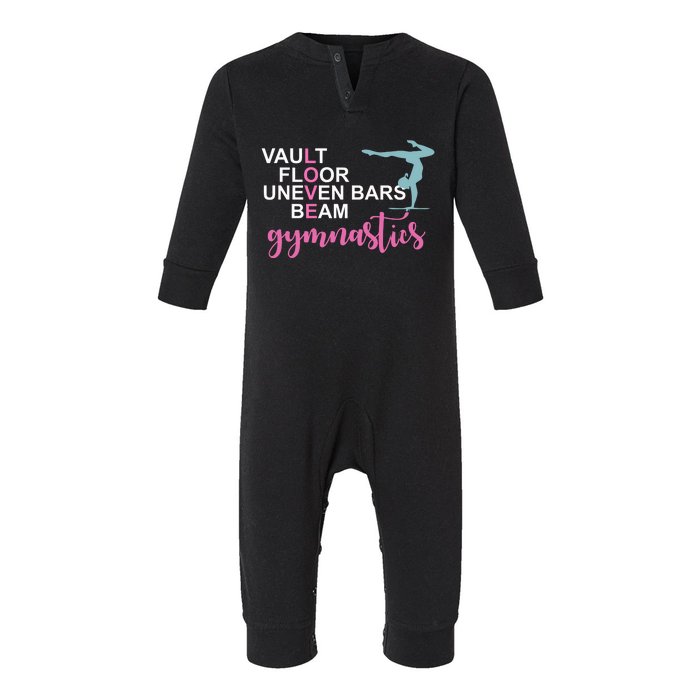 Gymnastics Love Beam Gymnastics Infant Fleece One Piece