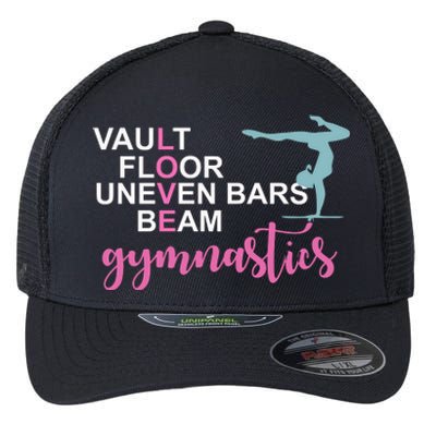 Gymnastics Love Beam Gymnastics Flexfit Unipanel Trucker Cap