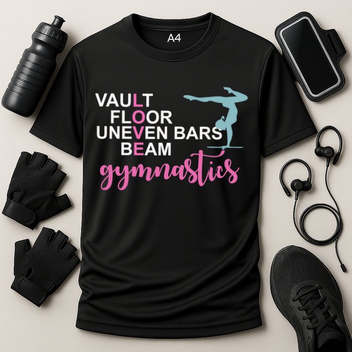 Gymnastics Love Beam Gymnastics Cooling Performance Crew T-Shirt