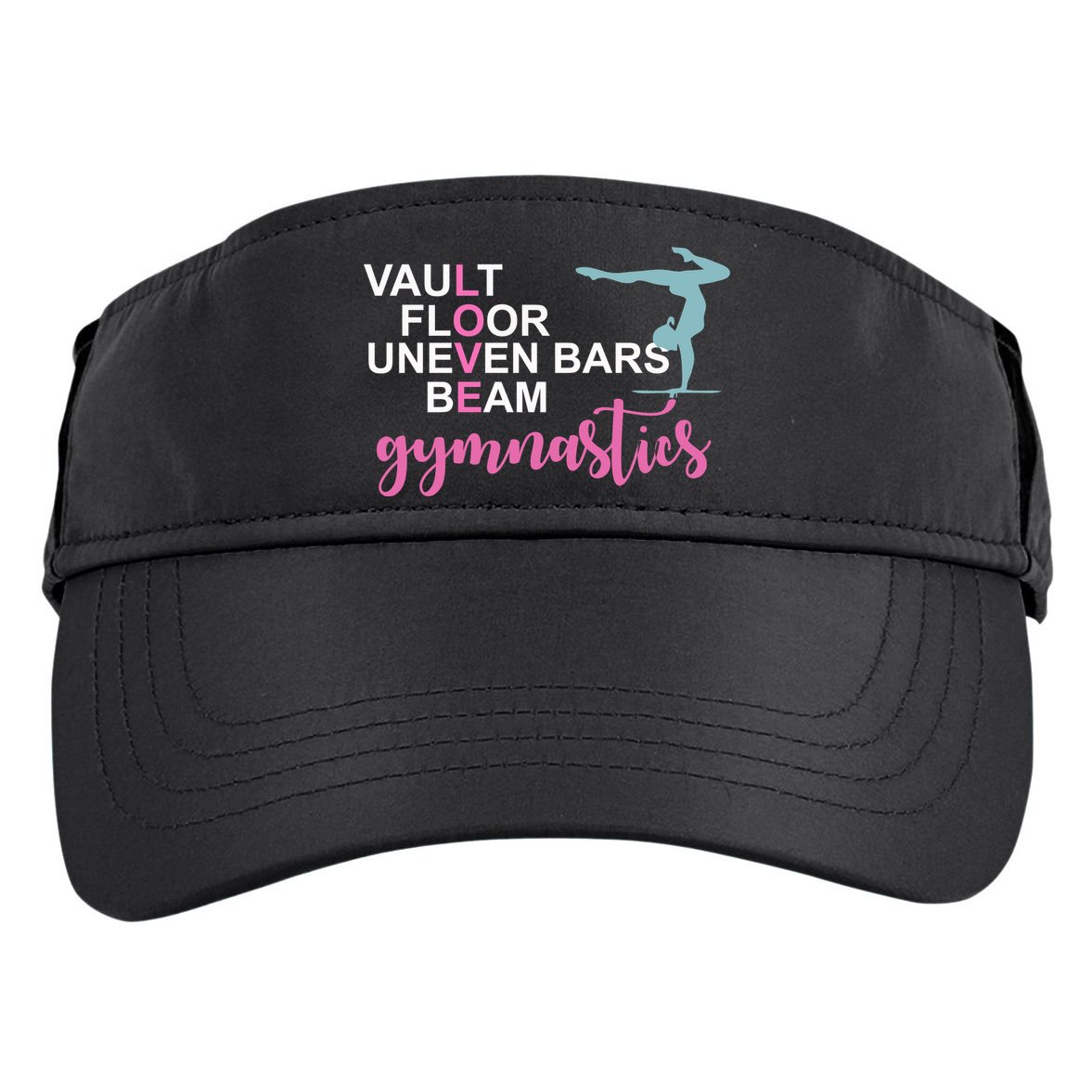 Gymnastics Love Beam Gymnastics Adult Drive Performance Visor